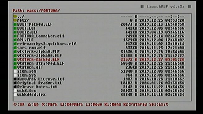 GitHub - VTSTech/PS2_FORTUNA_Launcher: PS2 FORTUNA Homebrew Launcher