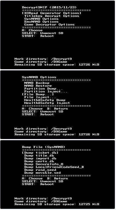 Decrypt9 Nintendo 3ds Dekazeta