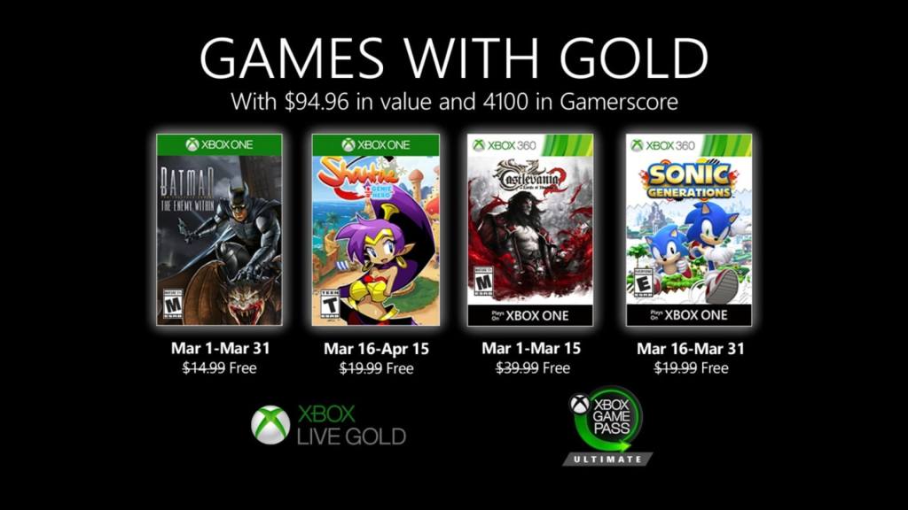 Games with Gold - Marzo