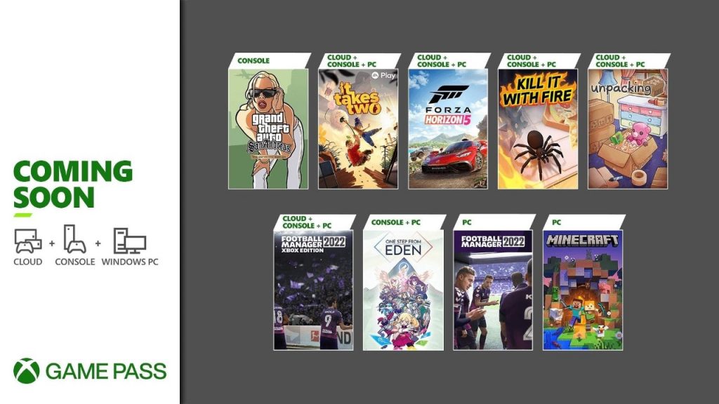 Xbox Game Pass Noviembre